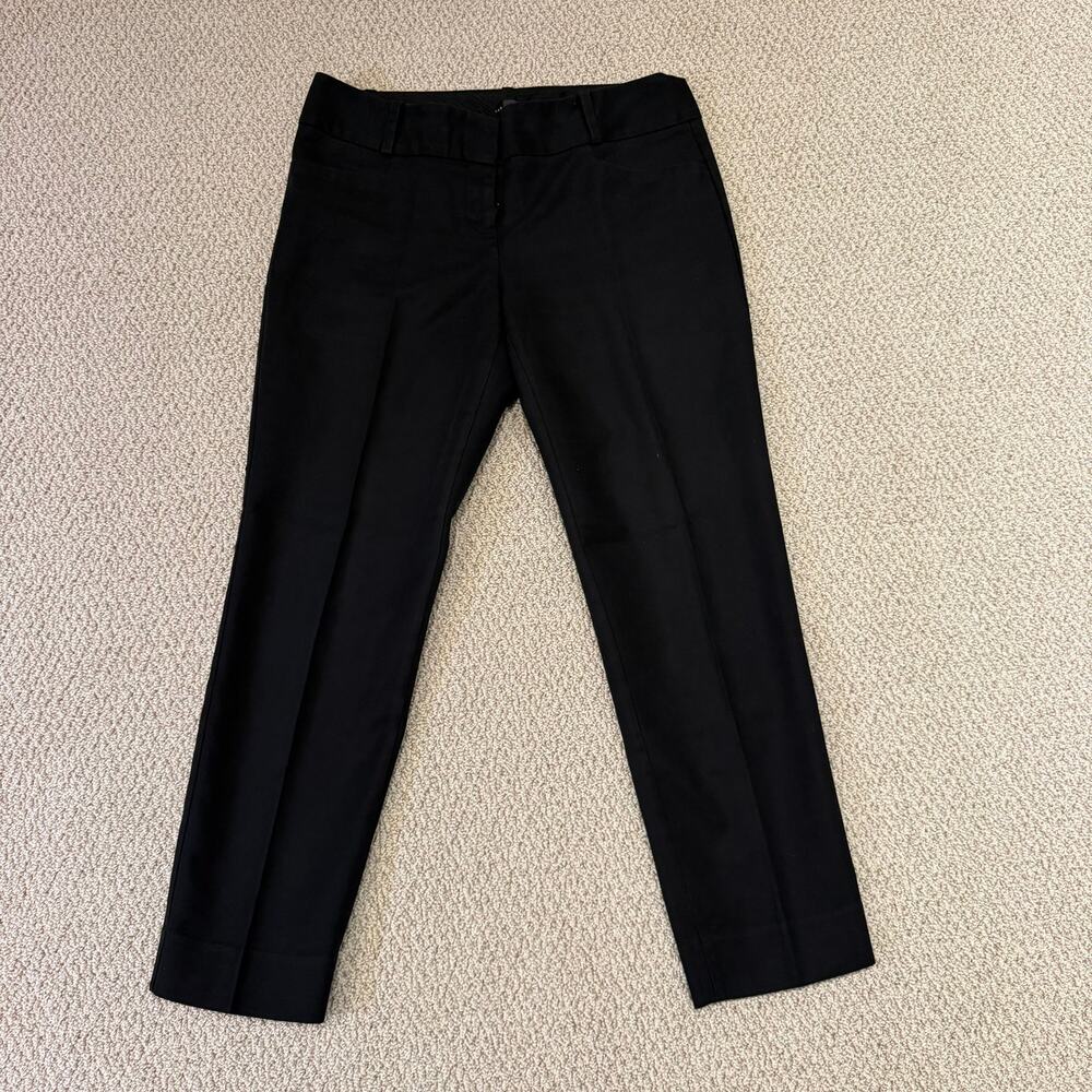 The Limited Womens Black Dress Pants Size 6 Straight Leg Stretch Cropped Work